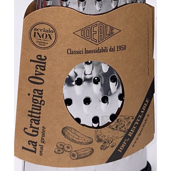 Stainless Oval Cheese Grater “Ideale La Grattugia Ovale" BRAND NEW Made In Italy - Picture 6 of 6